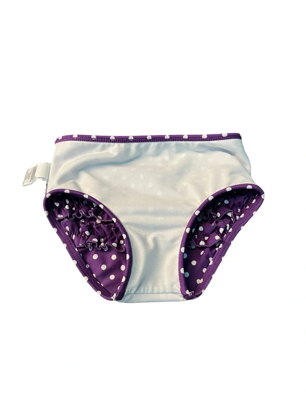 Ruffle Butts Purple & White Polka Dot Girls' 2 Piece Swim Set Size 3T